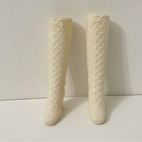 Vintage 1970 Barbie Francie Soft Lace Up Boots Mattel Korea - Picture 6 of 16